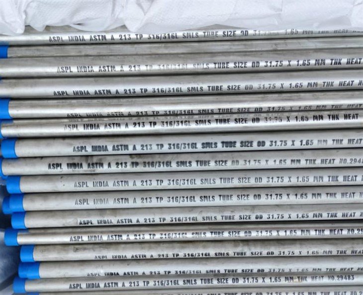 ASTM A213 TP316L varrat nélküli rozsdamentes acél cső hőcserélőhöz